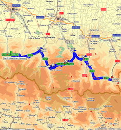 Strecke Pyrenäen 7.Tag